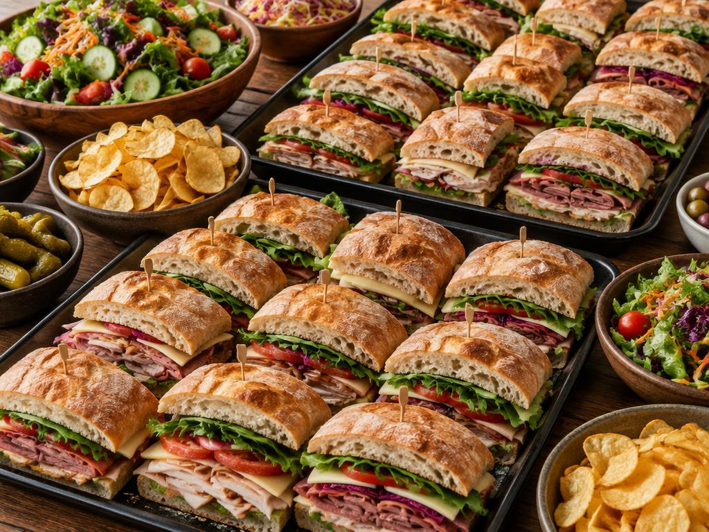 Shareable sandwich spread with sides